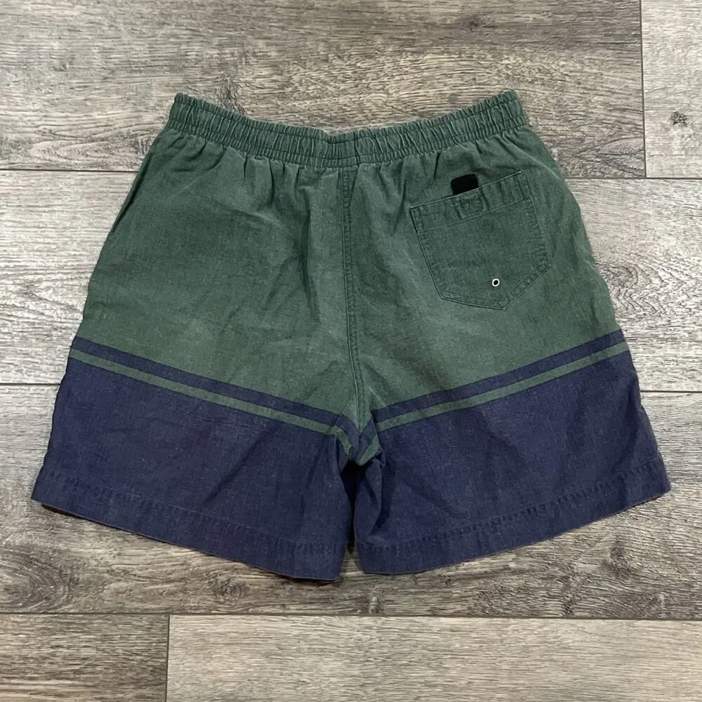 Vintage Ralph Lauren Polo Sport Spellout Colorblick Shorts Green Blue - Medium